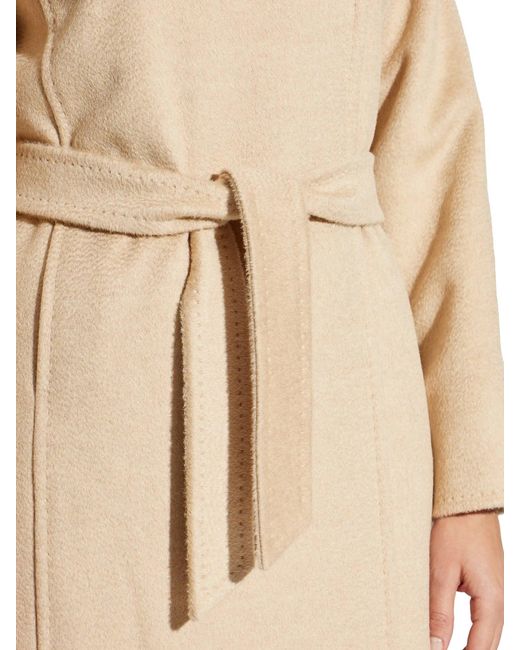 Max Mara Natural Riccio Camel Coat With Belt