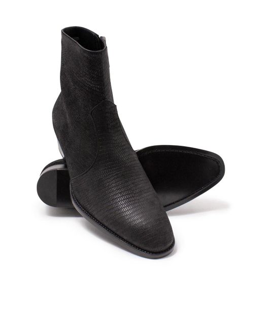 saint laurent lizard boots