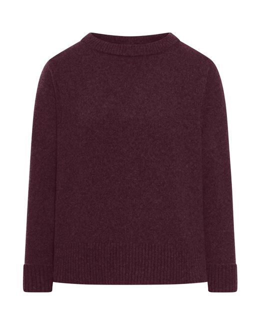 Maglione girocollo in misto lana di Roberto Collina in Purple