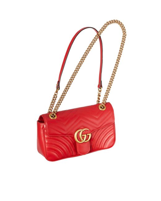 Gucci Handbag GG Marmont in Red | Lyst