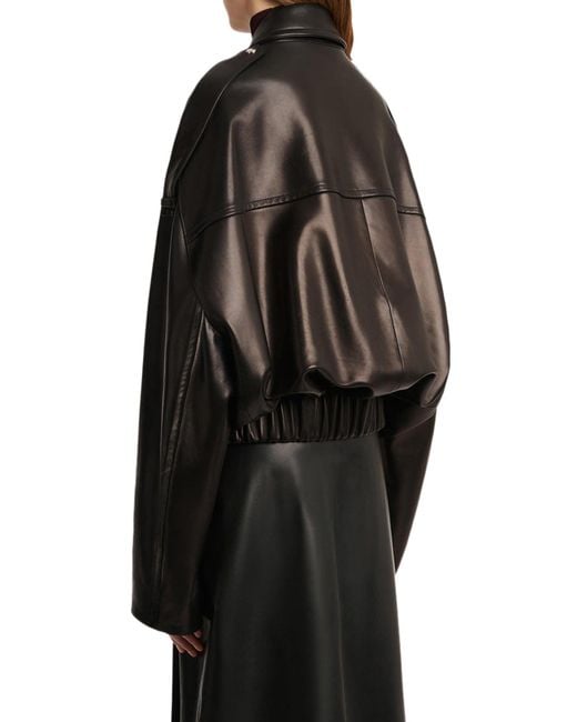 Khaite Black Owey Leather Jacket