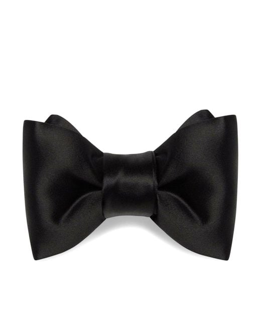 Tom Ford Black Satin Bow Tie for men