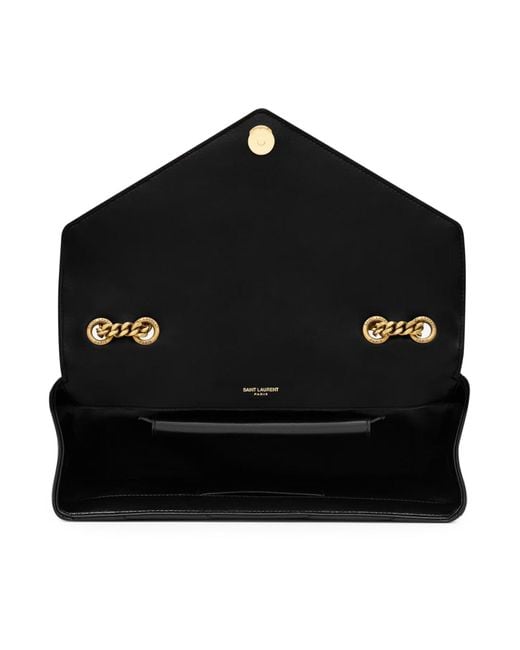 Saint Laurent Black Loulou Medium Leather Bag