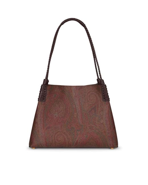 Etro Brown Libra Medium Arnica Shopping Bag