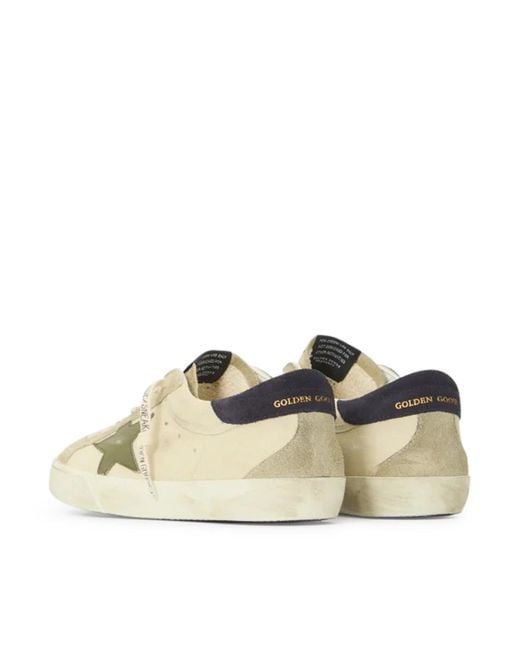 Golden Goose Deluxe Brand White Super-star Leather Sneakers With Suede Inserts for men