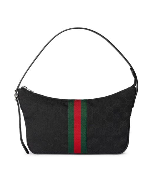 Gucci Black Lunetta Gg Fabric Crossbody Bag for men