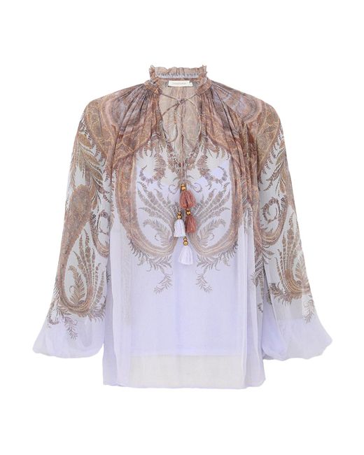 Zimmermann White Hypnotic Billow Blouse