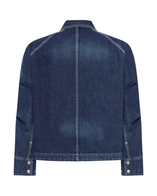 Sacai Blue Cotton Denim Jacket for men
