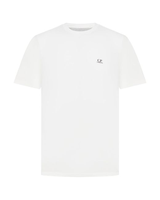C P Company White Short-Sleeved T-Shirt With Print for men