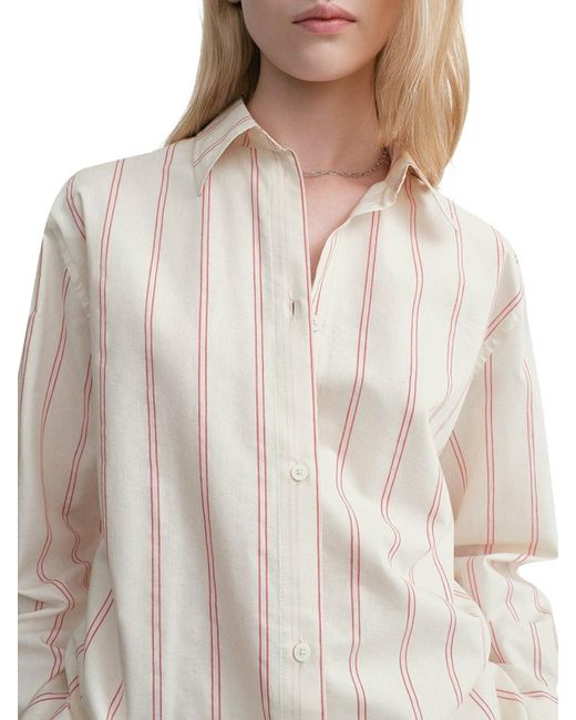 Camicia oversize a righe di Totême  in White