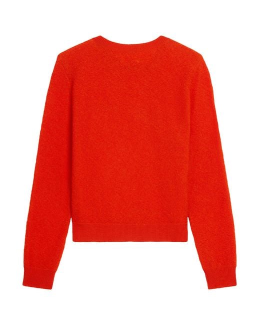 Céline Red Crew Neck Wool Sweater for men