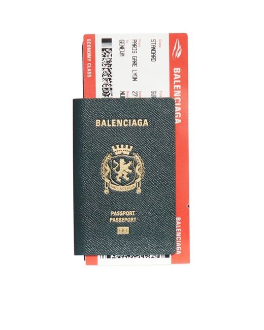 Balenciaga Green Passport Case for men