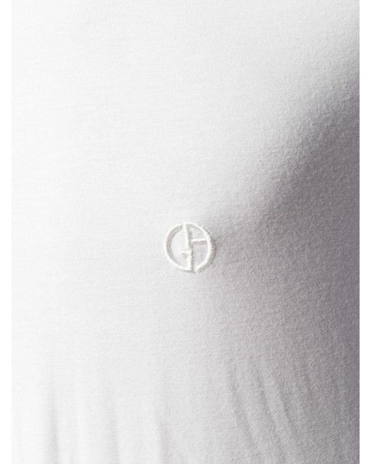 T-shirt slim di Giorgio Armani in White da Uomo