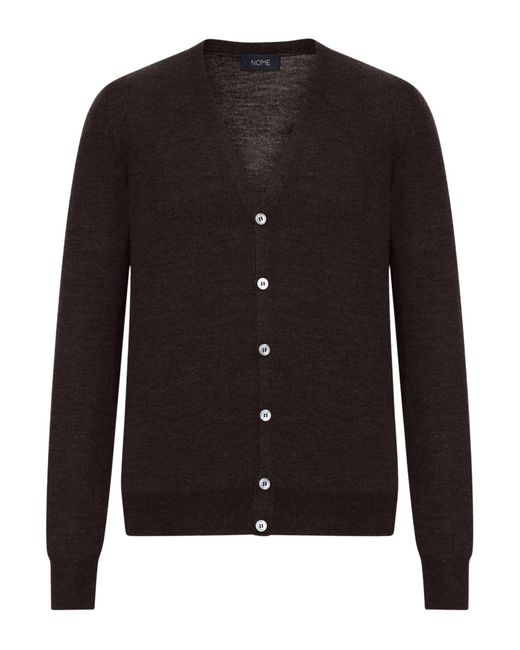 Nome G Black Wool Cardigan for men