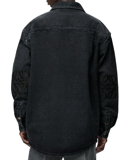 Loewe Blue Denim Anagram Overshirt for men