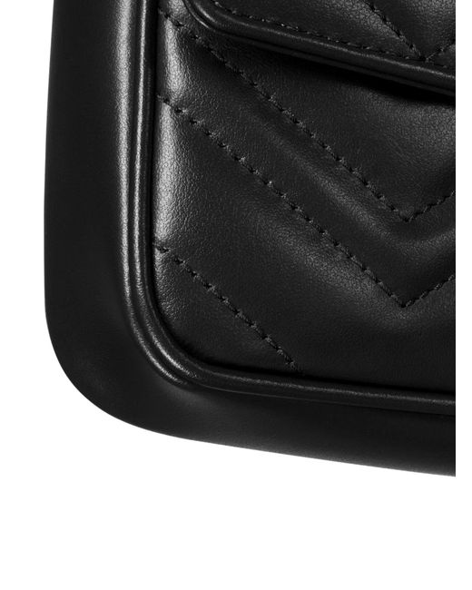 Gucci Black Gg Marmont Small Shoulder Bag