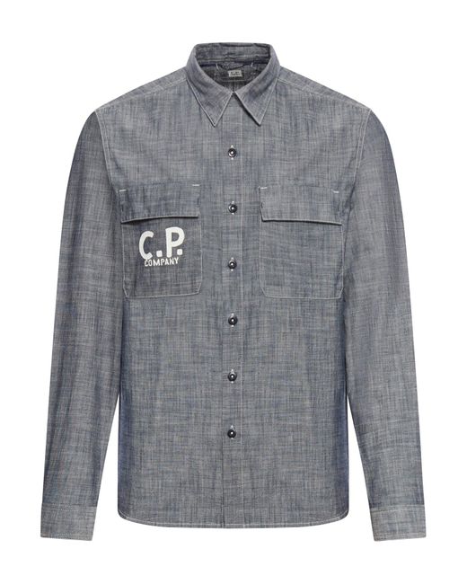 Camicia in denim di C P Company in Gray da Uomo