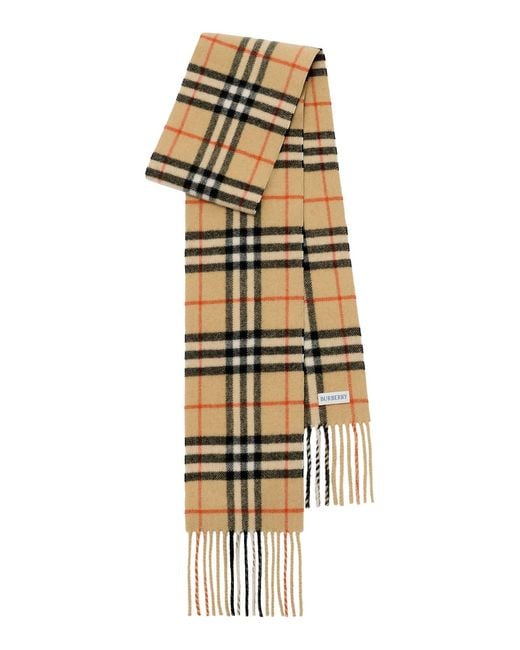 Burberry Metallic Check Cashmere Scarf