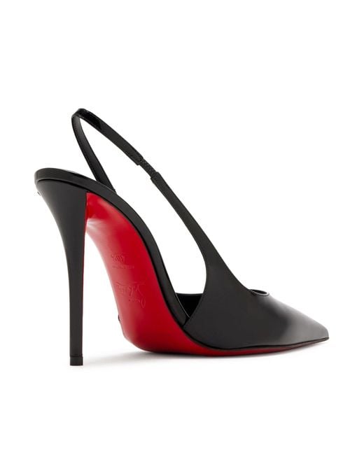 Christian Louboutin Black Miss Z Patent Calfskin Slingback Pumps