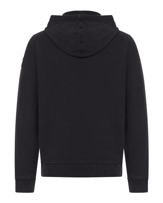 Stone Island Blue Cotton Hoodie With Compass Logo for men