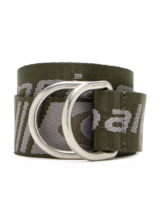 Balenciaga Green D Ring Belt for men