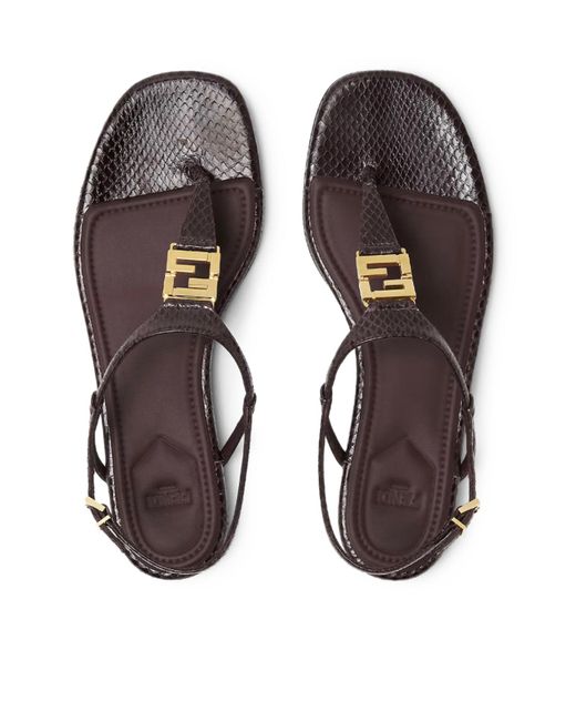 Infradito ffold di Fendi in Brown