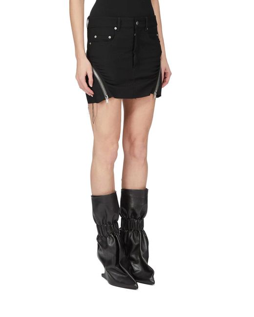 Rick Owens Black Banana Miniskirt