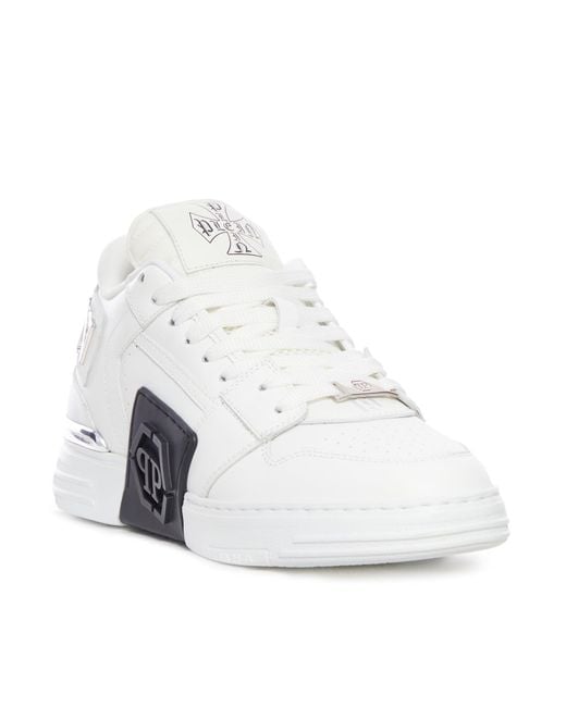 Philipp Plein White Low Top Sneakers Phantom Kicks for men