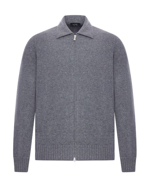 Nome G Gray Cashmere Jacket With Zip for men