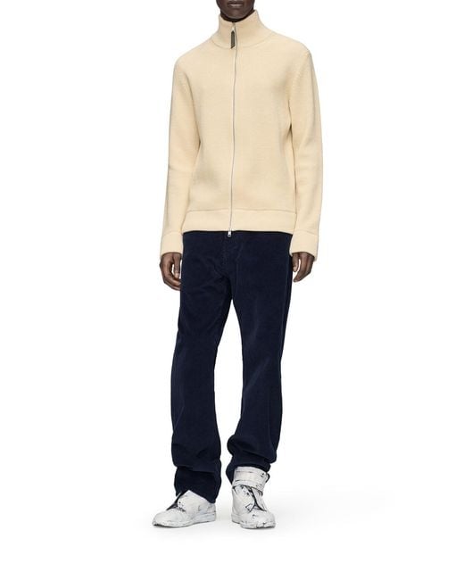 Maison Margiela White Jersey Knit Cardigan With Zip for men