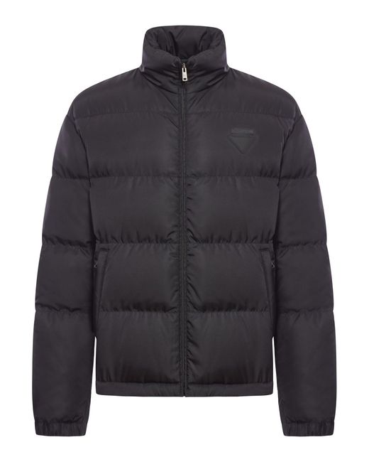 Prada Blue Padded Jacket Re-Nylon for men