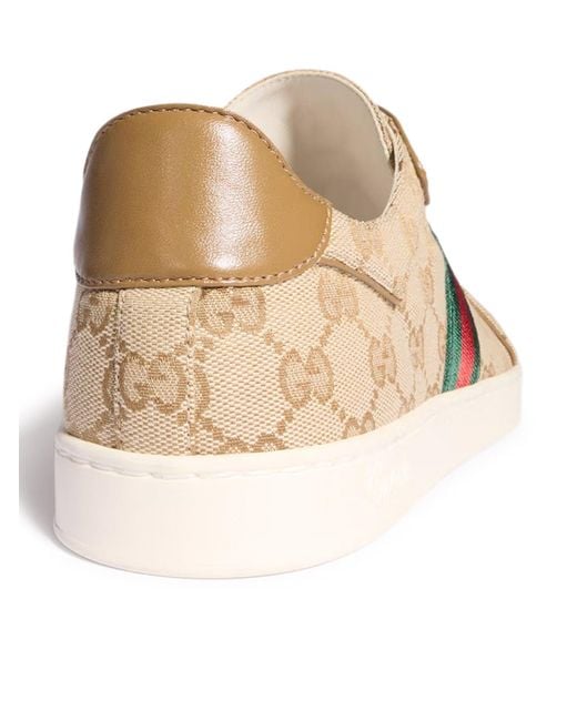 Gucci Natural Low Stretch Gg Sneakers for men