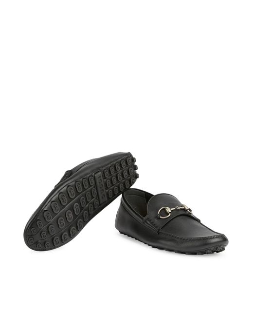 Gucci Black Driver Moccasin With Clamp for men