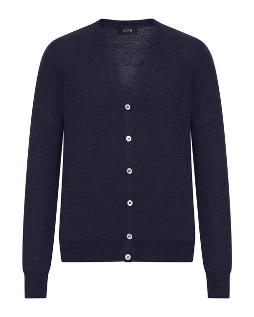 Nome G Blue Wool Cardigan for men