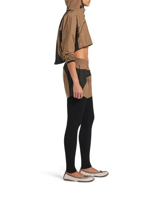 Balenciaga Brown Techwear Shorts In Soft Technical Fabric