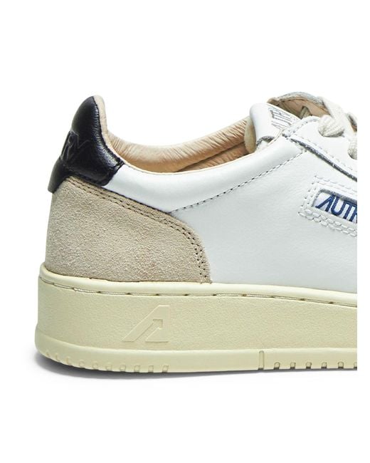 Autry White Medalist Low Sneakers for men