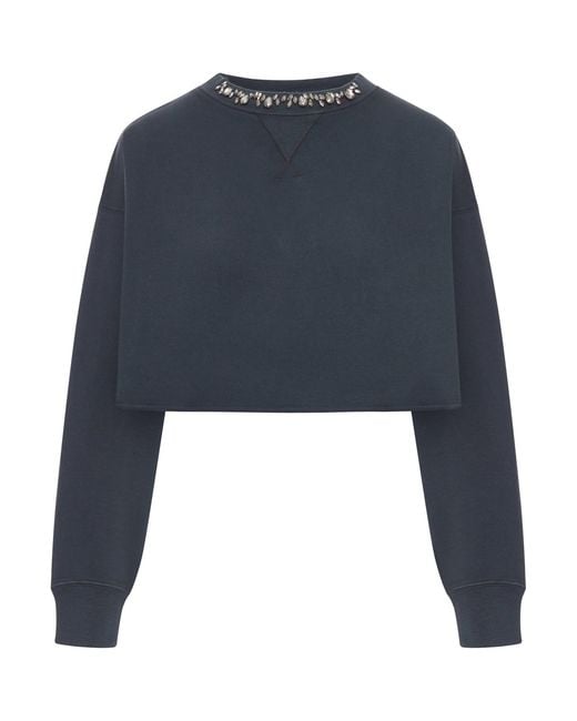 Golden Goose Deluxe Brand Blue Deluxe Brand Crew Neck Sweatshirt