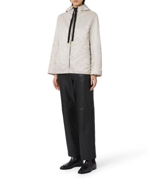 Max Mara White Padded Jacket With Hood