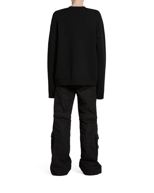 Balenciaga Blue Double-face Wool Knit Sweater for men