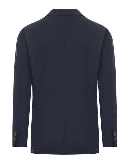 Giorgio Armani Blue Single-Breasted Tailored Suit for men