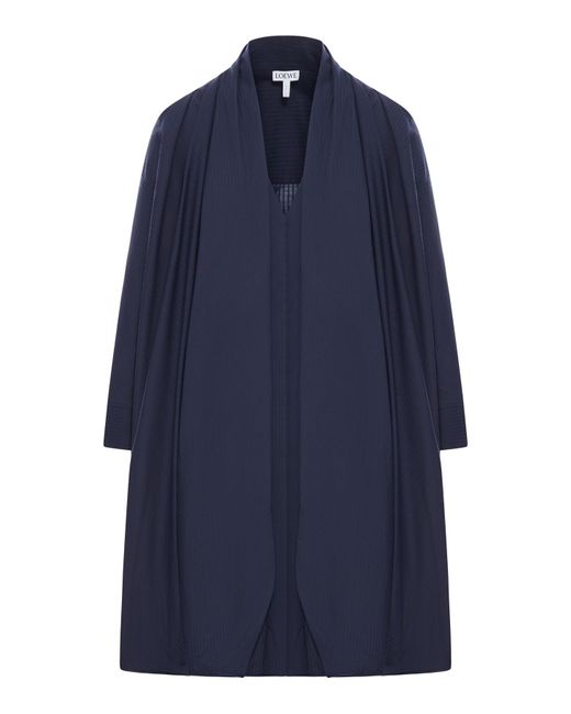 Loewe Blue Draped Cotton Dress