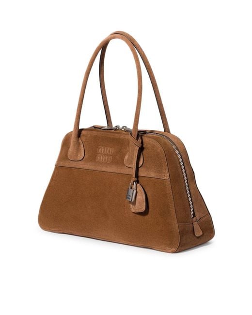 Miu Miu Brown Vivant Suede Bag