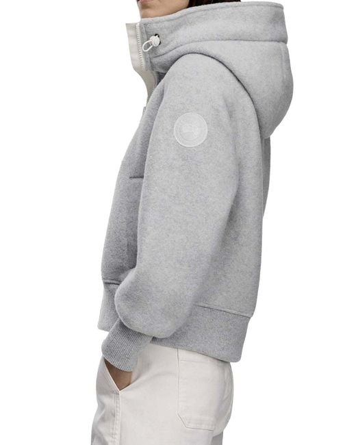 Canada Goose White Chilliwack Fleece Bomber