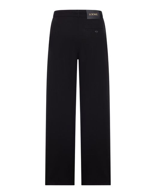 Loewe Black High-waisted Tailored Wool Trousers