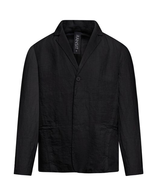 Transit Black Linen Jacket for men