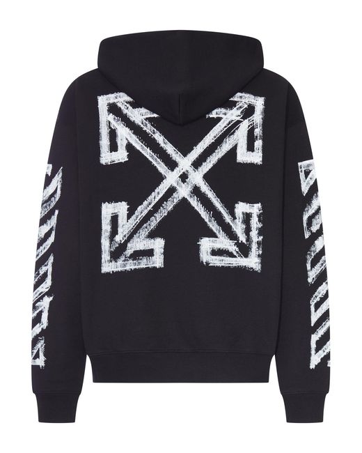 Off-White c/o Virgil Abloh Blue Hoodie With Arrow Sketch Print for men