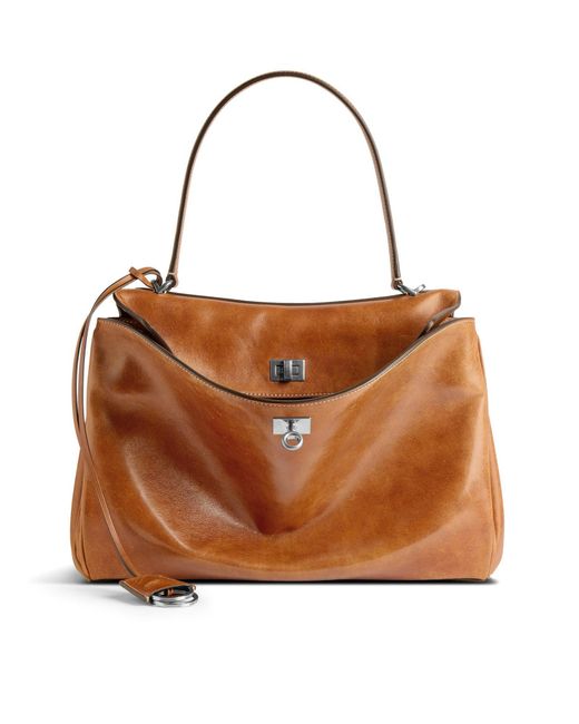 Balenciaga Brown Medium Rodeo Bag In Light
