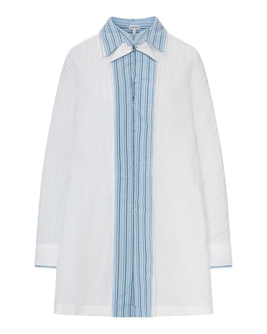 Loewe Blue Technical Cotton Dress