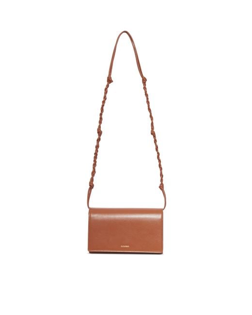 Jil Sander White Tangle Wallet With Shoulder Strap