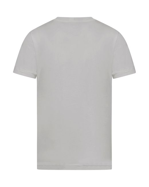 T-shirt con patch logo di Stone Island in Gray da Uomo